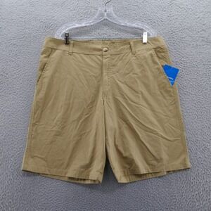 Columbia‎ Mens Archer Mountain Chino Shorts Size 38x10 Brown Flat Front NEW